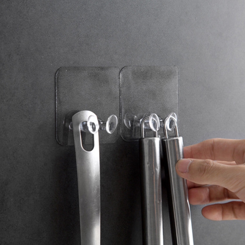 Móc treo phích cắm trong suốt dán tường tiện lợi