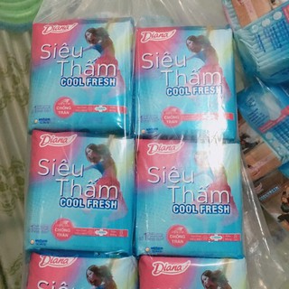 Băng Vệ Sinh Diana Siêu Thắm Cool Fresh 8m siêu mỏng cánh