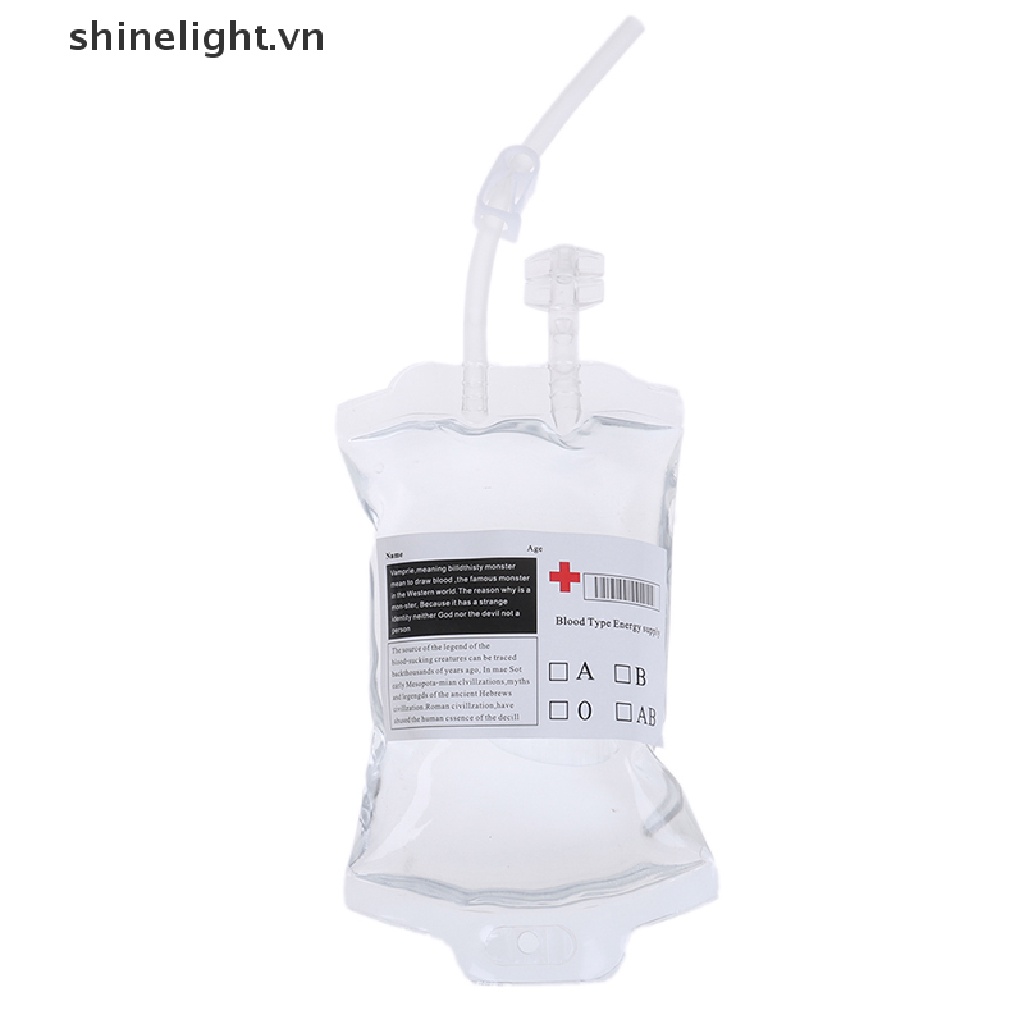 Túi Đựng Nước Bằng PVC 350ml Dùng Hóa Trang Ma Cà Rồng Dịp Halloween