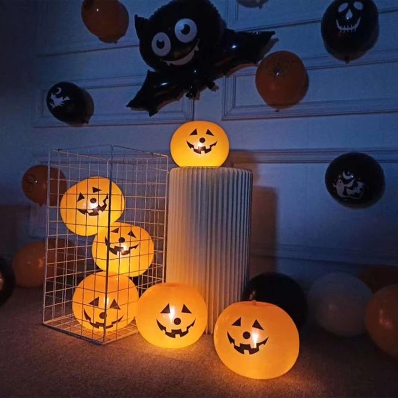 Bong Bóng Họa Tiết Hoạt Hình Phong Cách Halloween Vui Nhộn Trang Trí Nhà Cửa Set 5 / 5 Mô Hình Đồ Chơi Mini Đáng Yêu