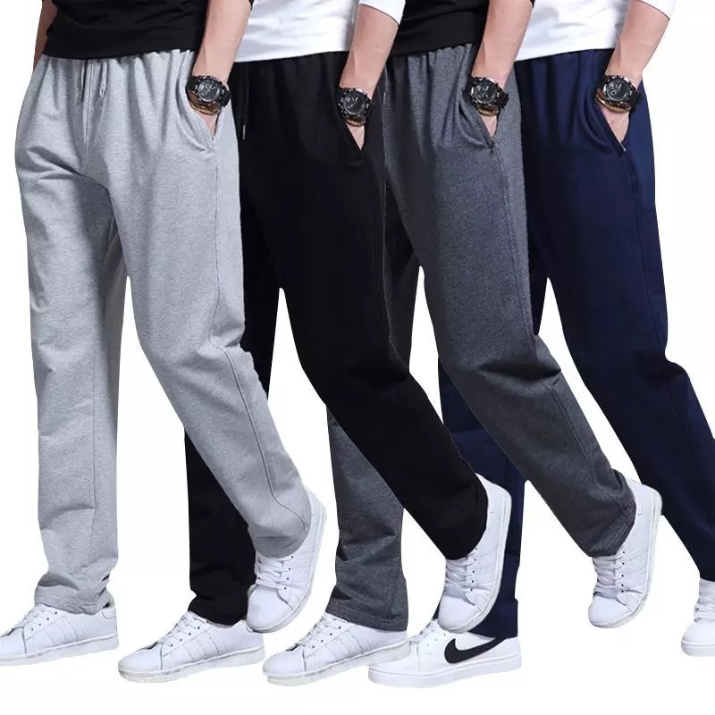 Quần Jogger Thể Thao Ống Rộng Phối Dây Rút Túi Size L-5Xl Phong Cách Nhật Bản