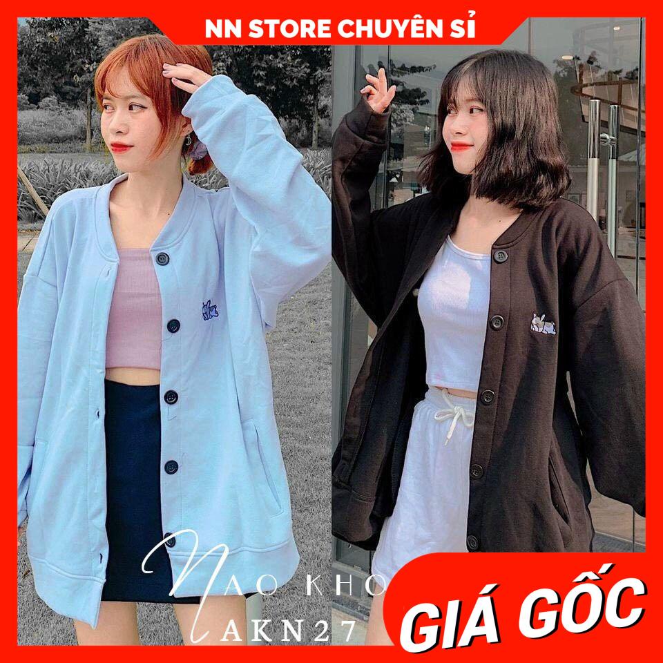 ÁO KHOÁC NỈ BÔNG CARDIGAN THÊU CÚN CỰC HOT AKN27 ⚡FREESHIP⚡100% ẢNH THẬT⚡ NN CHUYÊN SỈ - NN STORE