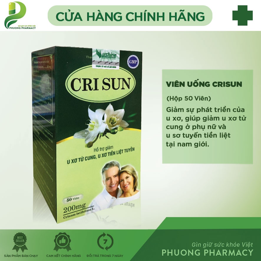 Viên uống Crisun -  Hạn Chế Sự Phát Triển U Xơ Tiền Liệt Tuyến, U Xơ Tử Cung