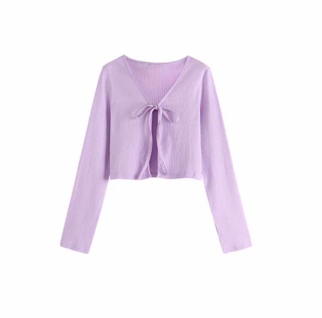Áo croptop cardigan cột dây | BigBuy360 - bigbuy360.vn