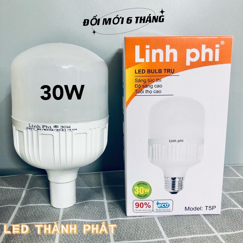 Bóng LED Trụ Linh Phi 30W siêu sáng tiết kiệm 80% điện