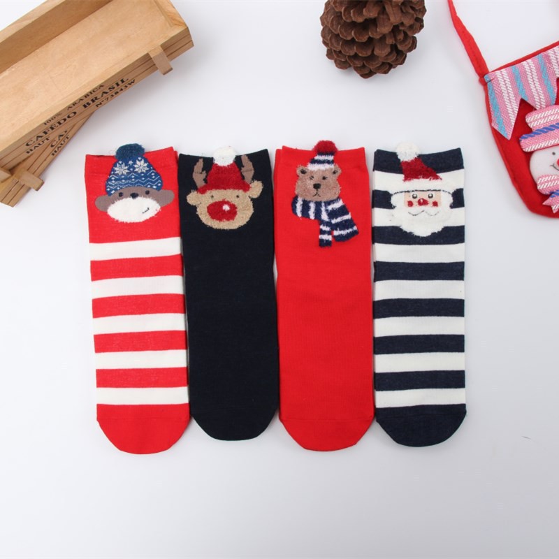 Tất vớ cotton nam nữ họa tiết Giáng Sinh Noel - SONO33