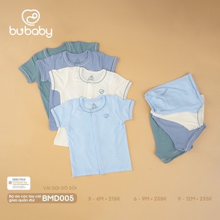 Bubaby mẫu mã mới ! Bộ cộc tay cài thẳng quần đùi cho các bé từ 3m-12m chất liệu modal siêu mềm siêu mịn, không bai xù !