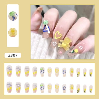 Bộ 24 Móng Tay Giả Hình Gấu Dễ Thương
