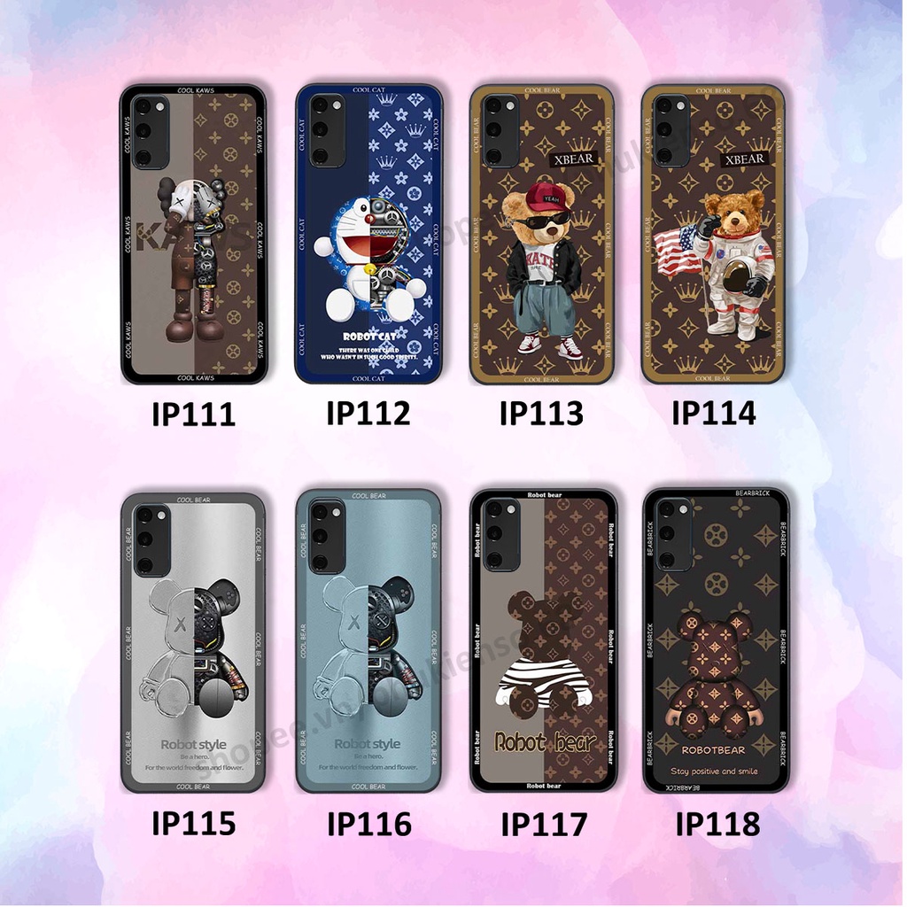 Ốp lưng điện thoại Samsung S20 Fe in hình gấu bear, kaws, doremon thời trang, ốp lưng cao cấp chất lượng