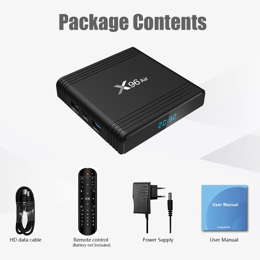 Android TV Box X96 Air - Amlogic S905X3, 4GB Ram, 32GB bộ nhớ trong, Android 9