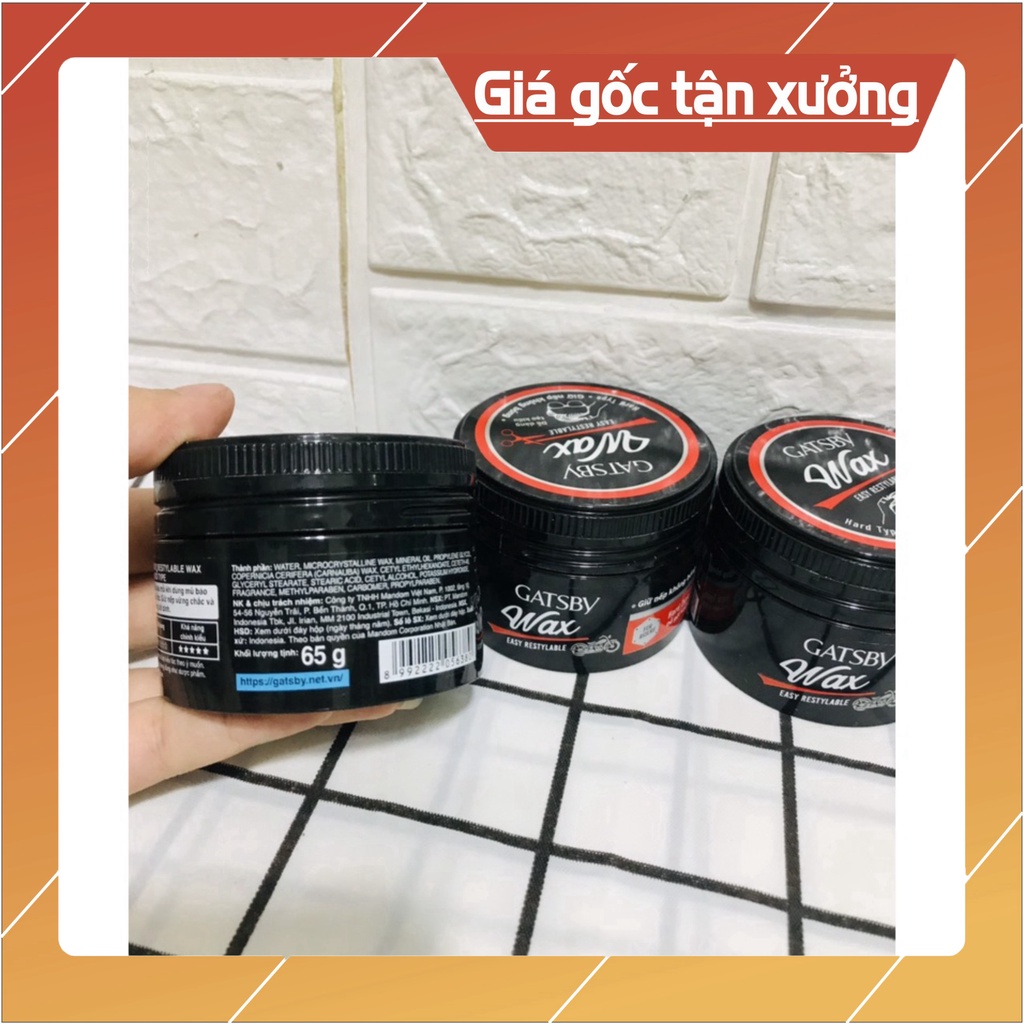 Keo vuốt tóc khô giữ nếp tạo kiểu định hình tóc nam Gatsby Hair Pomade Easy Restylable 65g