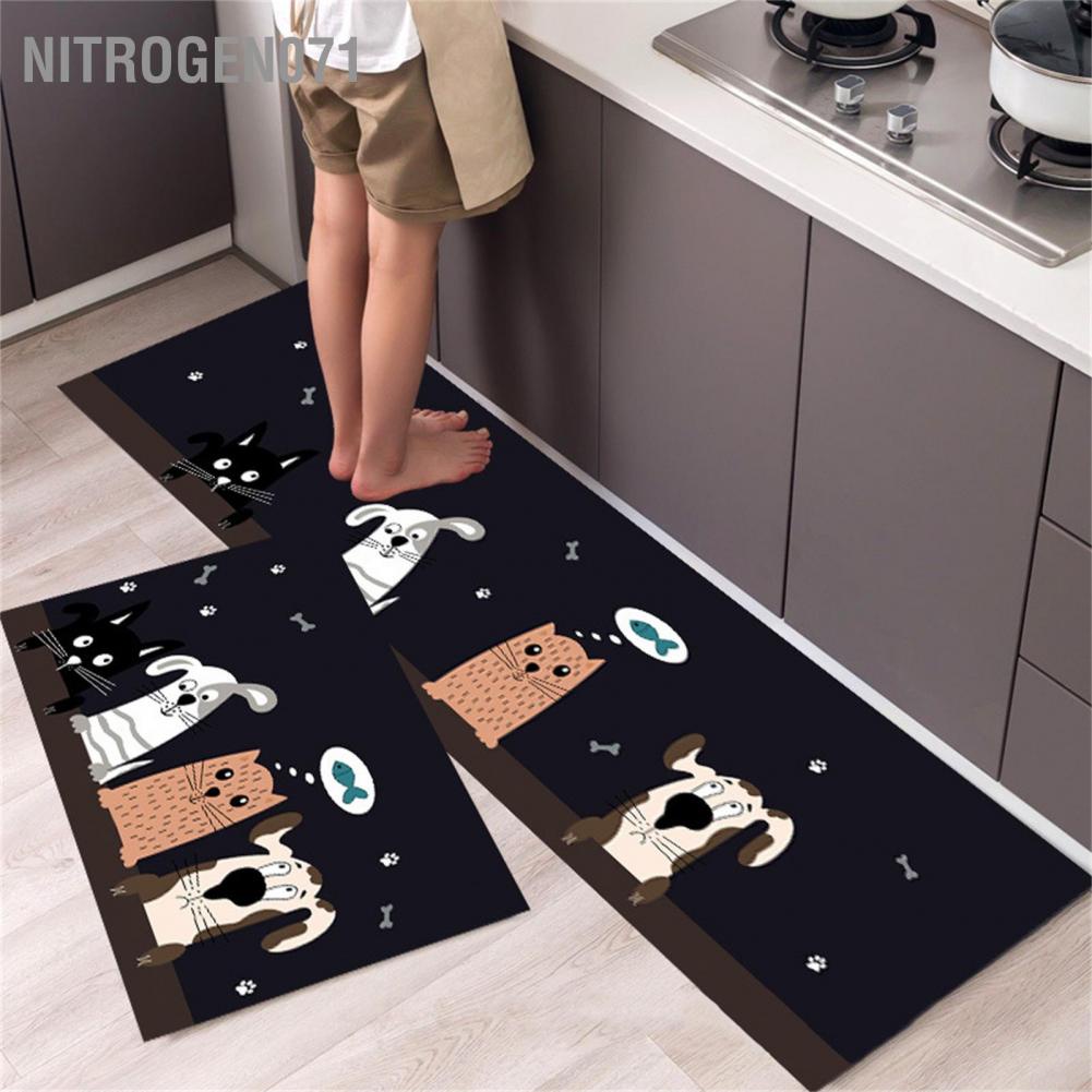 Nitrogen071Thảm Lau Chân Nhà Bếp chùi chân trải sàn SHOUSE hình thú phòng khách phòng tắm 3d chống trượt cao cấp đế cao su hút nước