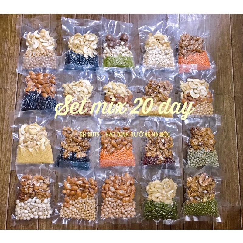 [COMBO SET MIX 20 NGÀY] - gồm 20 gói, mỗi gói 100g, nấu được 1200-1300ml sữa hạt