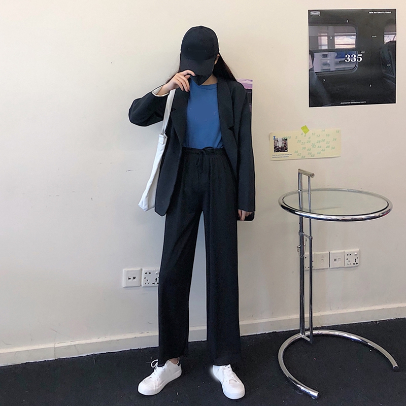 Quần ống rộng dáng dài phong cách thời trang Hàn Quốc retro cho nữ | BigBuy360 - bigbuy360.vn