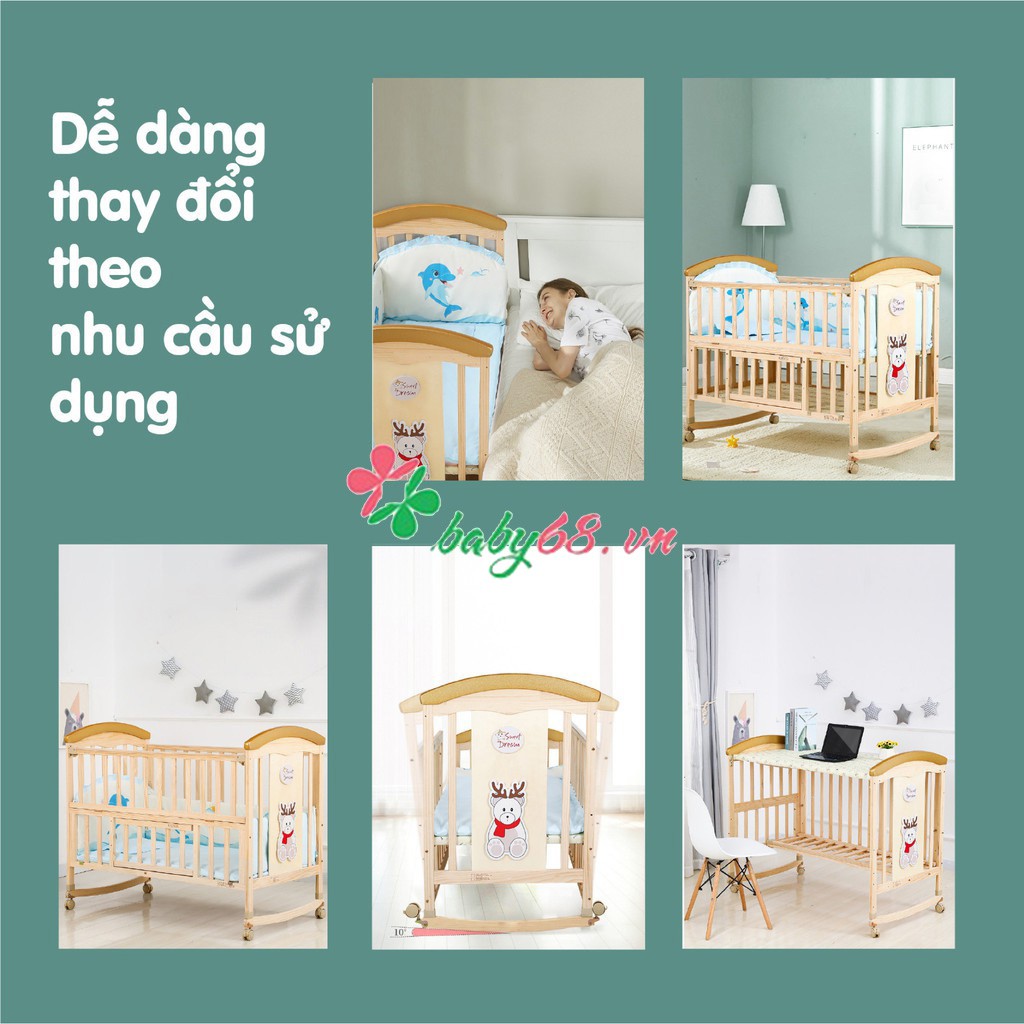 Nôi UMOO tích hợp 5 trong 1 cho bé