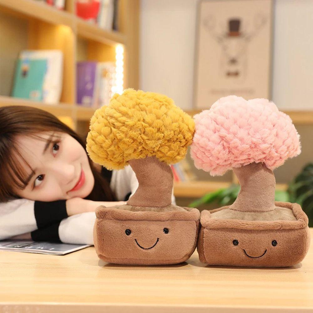 Rebuy1 Búp Bê Đồ Chơi Nhồi Bông Hình Cây May Mắn Hoạt Hình Đáng Yêu