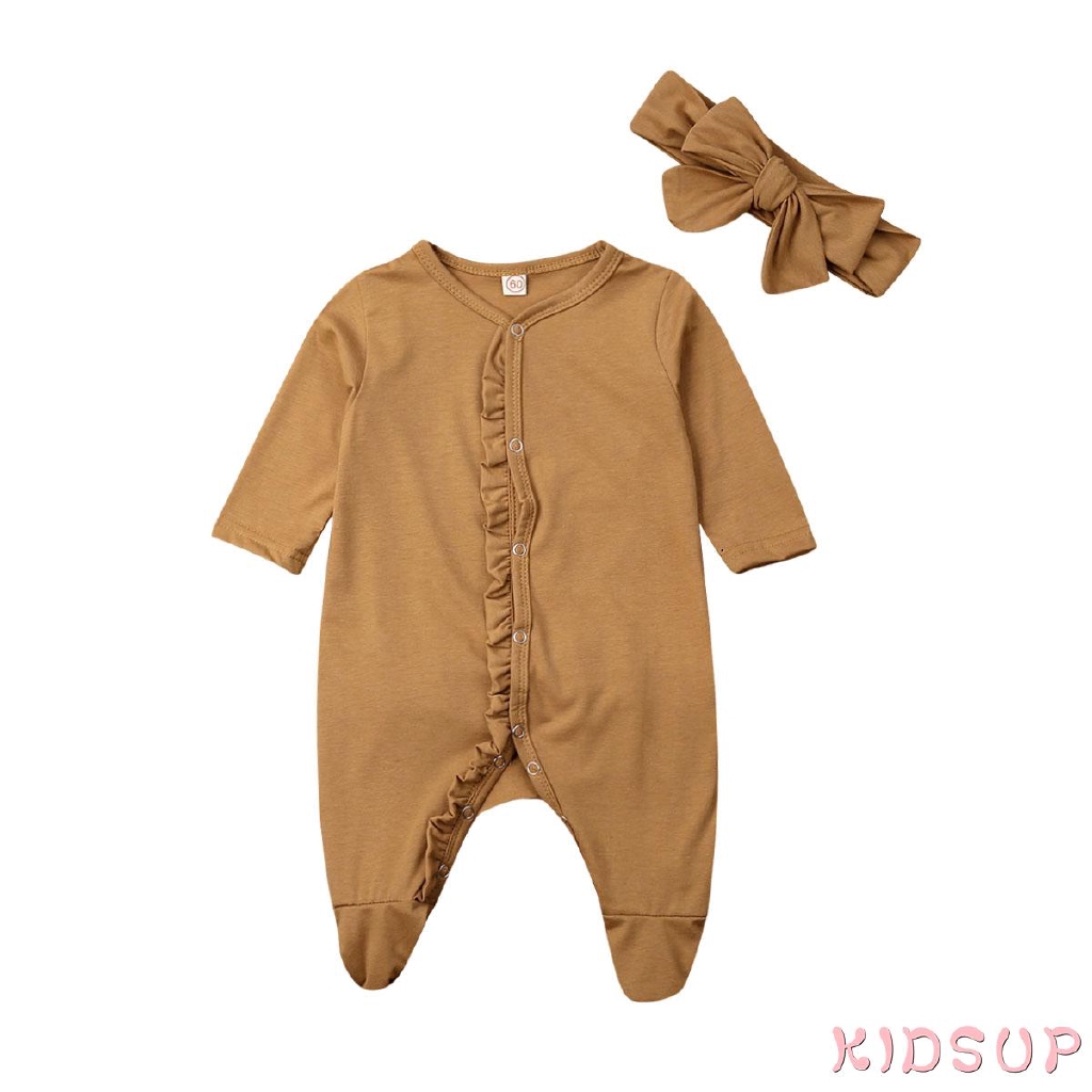 Bộ áo liền quần vải cotton cho bé sơ sinh