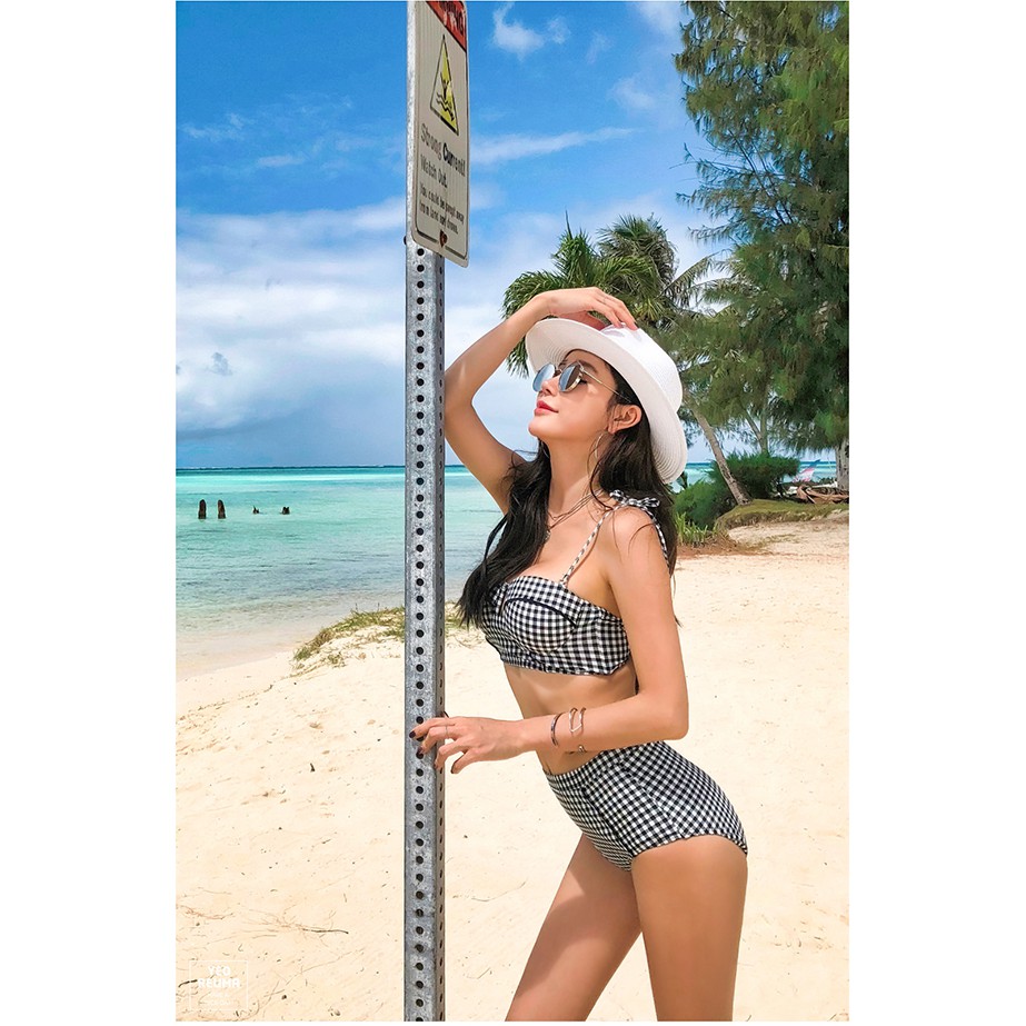 BG080 SÉT BIKINI 2 MẢNH KẺ CARÔ | BigBuy360 - bigbuy360.vn