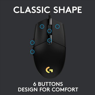 Chuột Gaming Logitech G102 LIGHTSYNC RGB 6 NúT, 8000DPI(G203)