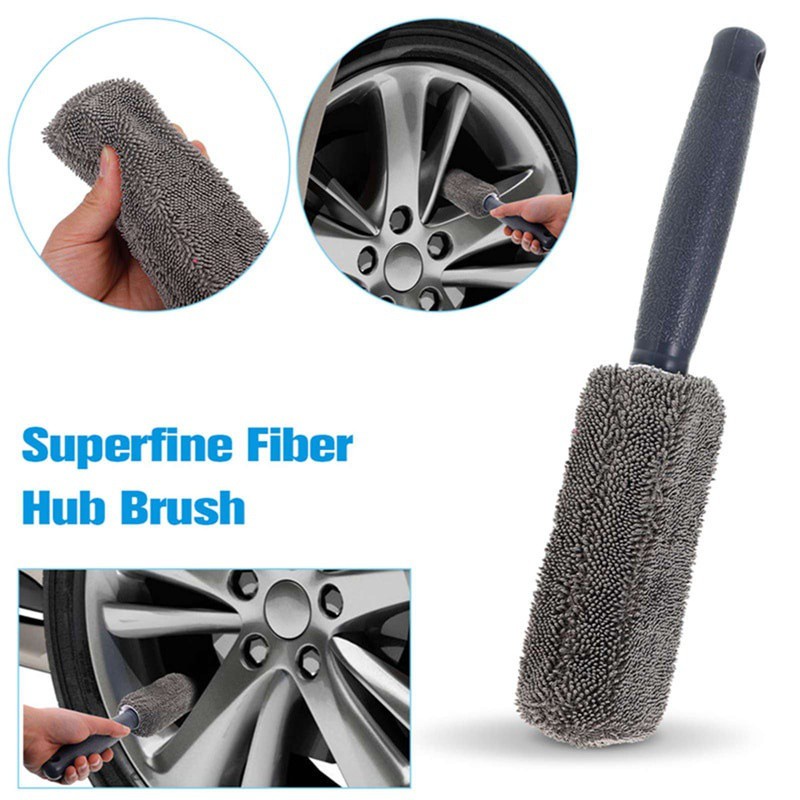 Bộ 9 khăn lau rửa xe hơi chi tiết đa năng bằng vải sợi nhỏ làm sạch tự động tiện lợi