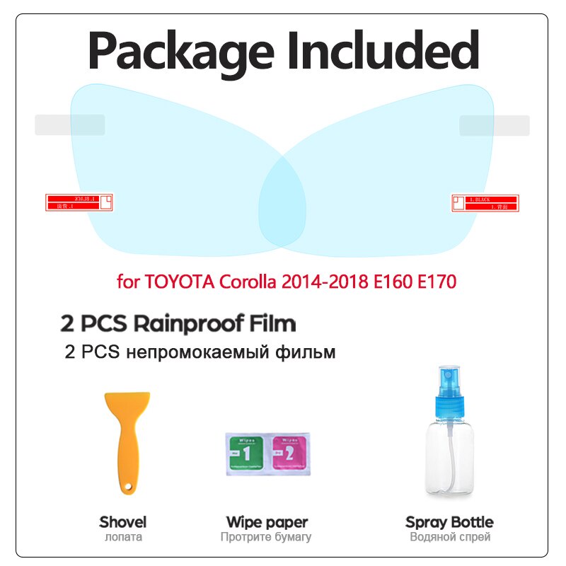 Tấm Phim Dán Toàn Bộ Gương Chiếu Hậu Chống Sương Mù Dành Cho Toyota Corolla altis E170 E160 2014~2018