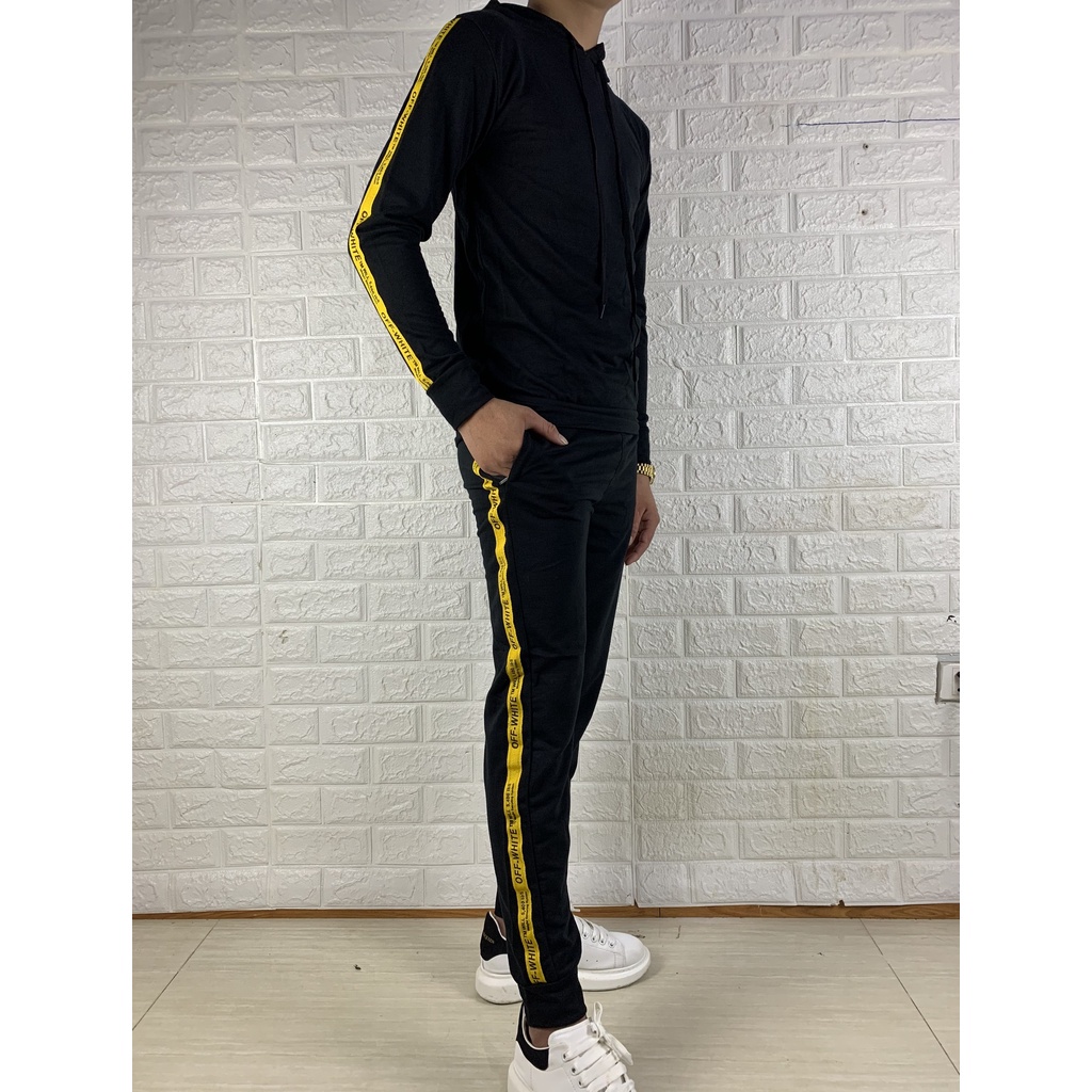 Bộ Nỉ Thể Thao Nam Kèm Mũ Kẻ Sọc Siêu Mềm Mịn - Bộ Thu Đông Chất Liệu Nỉ Cao Cấp - BD159 - Xưởng May Trung Kiên