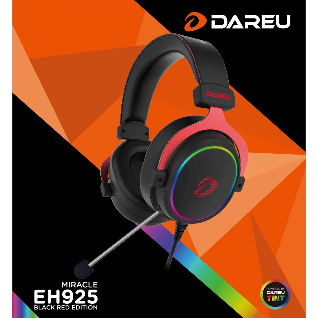 [Mã ELMSBC giảm 8% đơn 300K] Tai nghe DAREU EH925 BLACK RED RGB - Bảo hành 12 tháng chính hãng | BigBuy360 - bigbuy360.vn