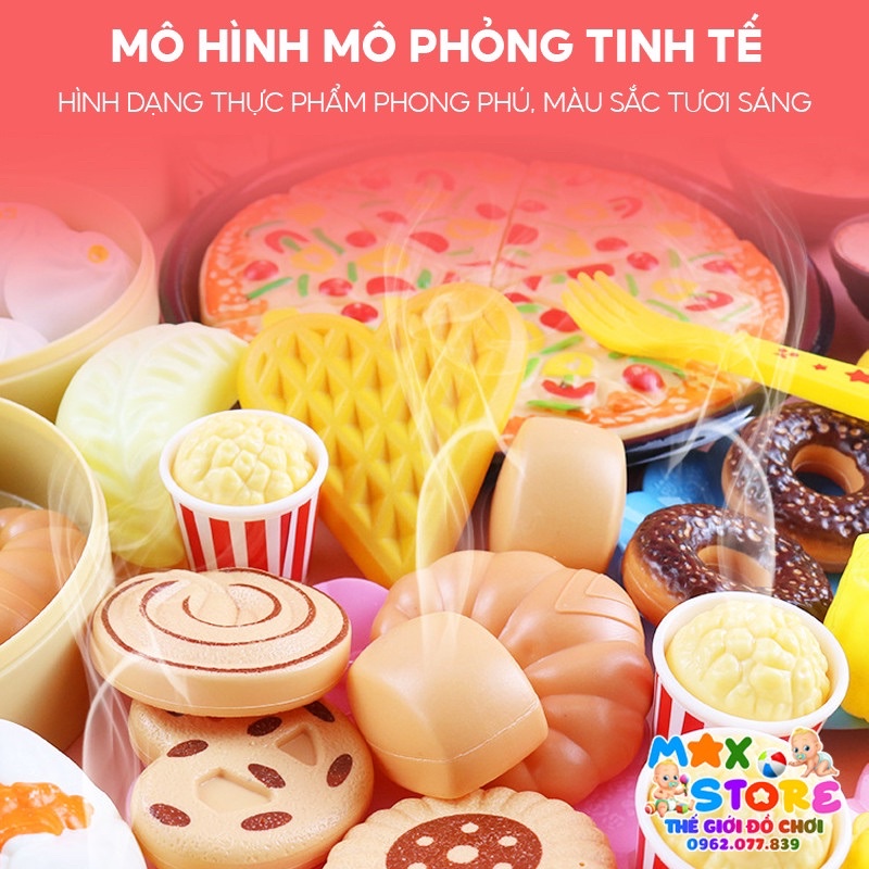 [Mẫu Đẹp Có Pizza] Bộ Đồ Chơi Nấu Ăn 88 Chi Tiết Kèm Hộp Sang Trọng Cho Bé Yêu Thoả Sức Sáng Tạo