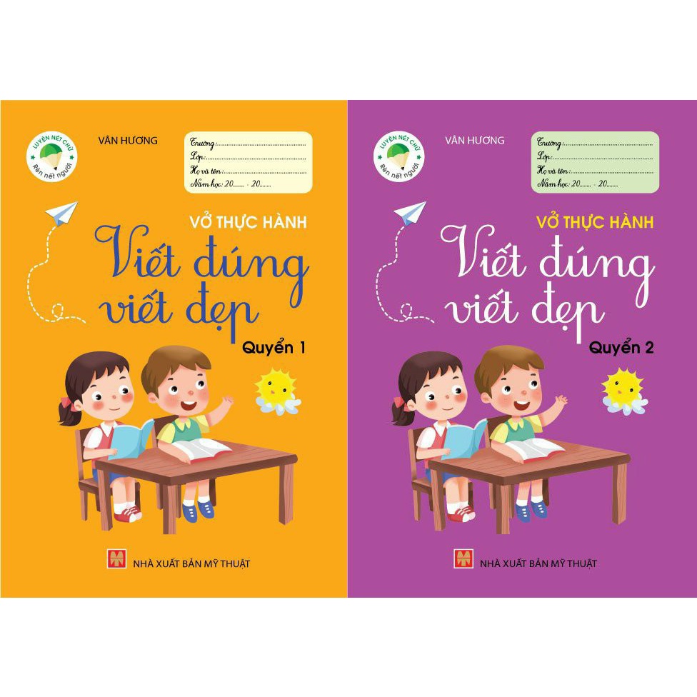 Sách - Combo Vở thực hành viết đúng viết đẹp - Quyển 1 &amp; 2