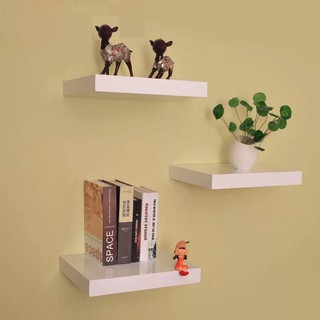 Kệ treo tường gỗ xanh chống ẩm bộ 3 thanh ngang 25x20cm để Wifi, chậu cây...tiện lợi + Tặng giá đỡ điện thoại dễ thương.