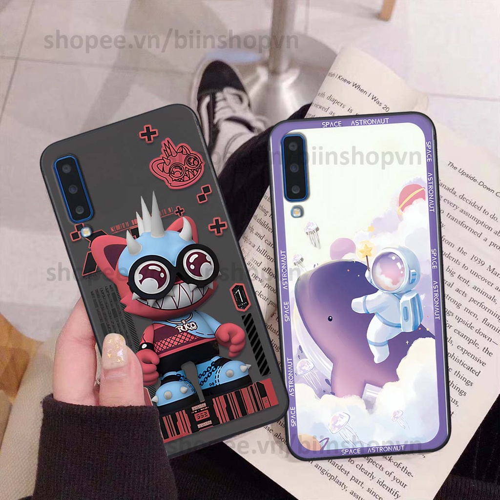 Ốp Samsung A7 2018 / A9 2018 phi hành gia vũ trụ space.x siêu đẹp, thời trang