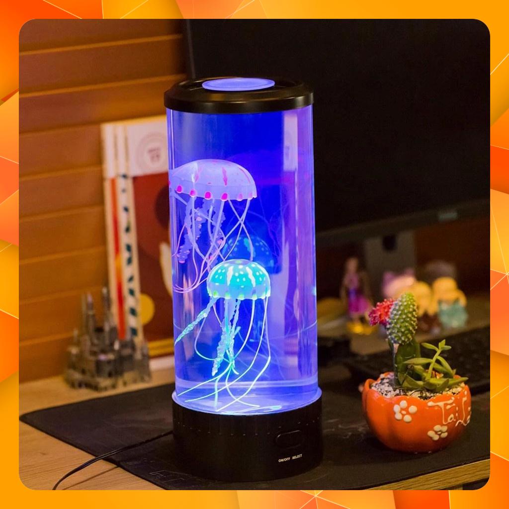 Đèn Ngủ Con Sứa Chuyển Động Thay Đổi Màu Sắc, Trang Trí Sinh Động, Có Thể Điều Khiển Từ Xa 0