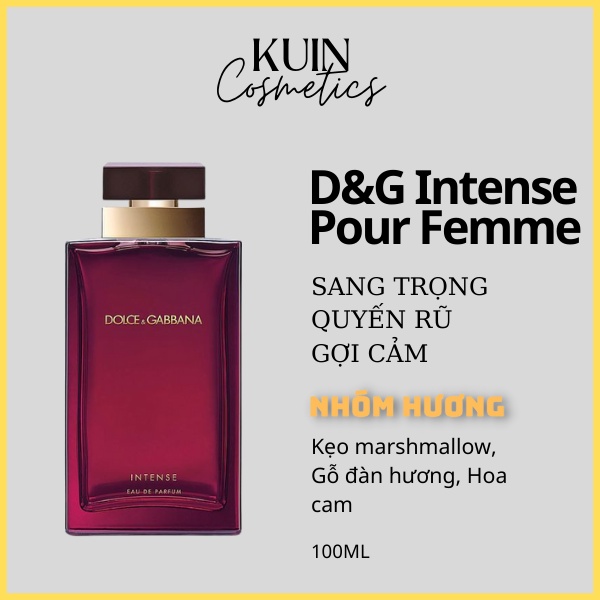 Nước Hoa Nữ D&G Intenso Pour Femme EDP Dung tích 100ml - Dầu thơm nữ hương thơm ngọt ngào gợi cảm quyến rũ lưu hương lâu