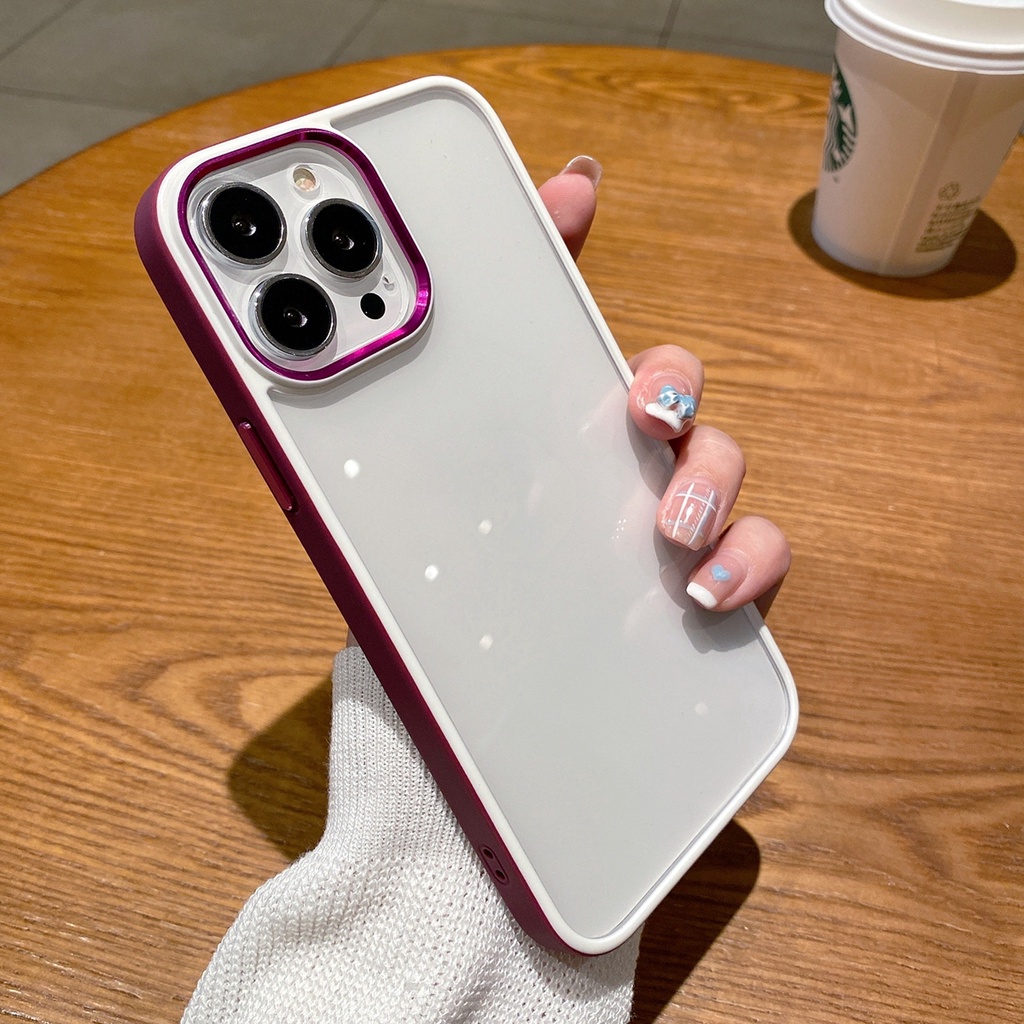 Ốp Điện Thoại Trong Suốt Chống Sốc Nhiều Màu Sắc Cho iPhone 13 pro max 11 pro 12 pro max