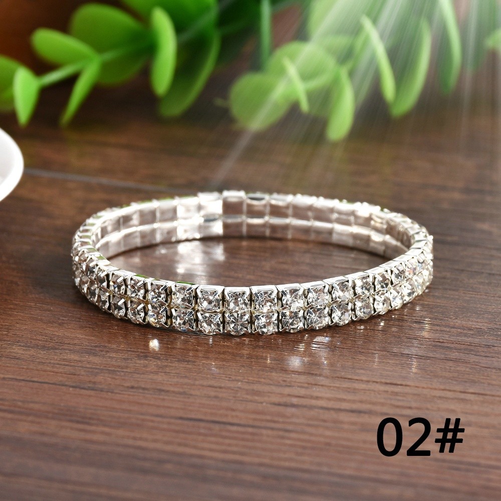Vòng tay hợp kim đính đá lấp lánh xinh xắn