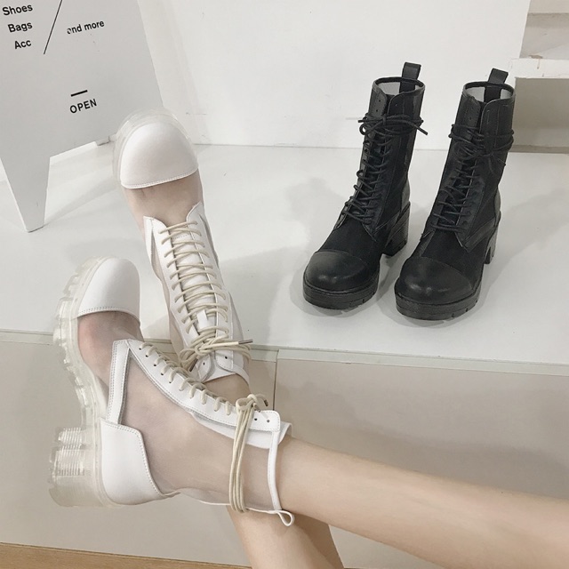 Boots trong suốt đế cao 5,5cm - MẪU MỚI