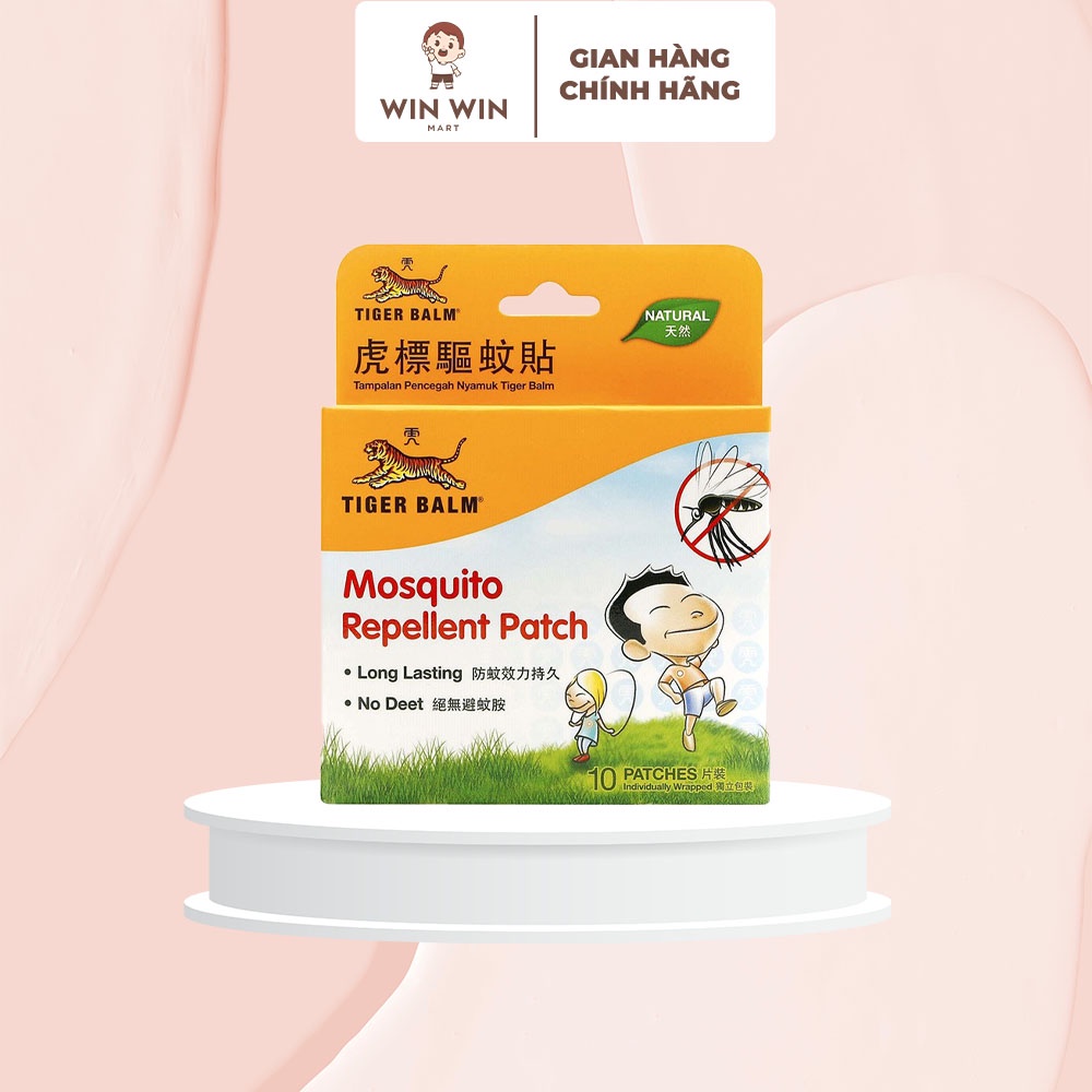 Miếng dán chống muỗi Tiger Balm Mosquito Repellent patch 1 hộp 10 miếng
