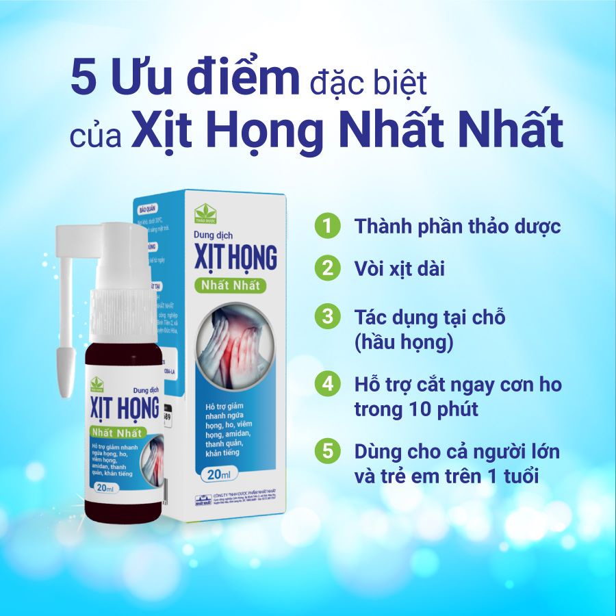 ✔️️️Xịt họng Nhất Nhất 20ml
