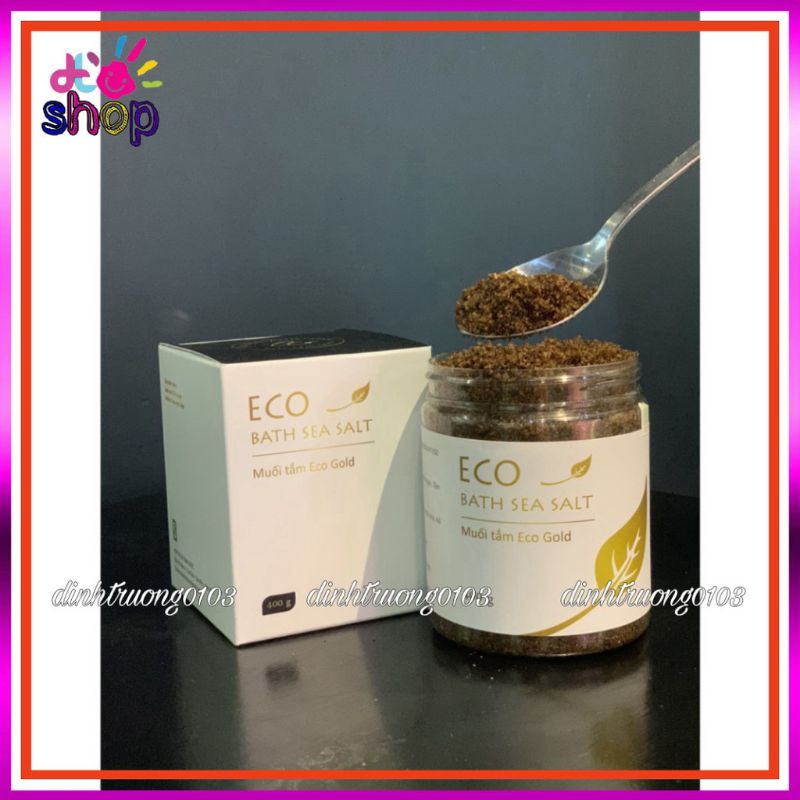 MUỐI TẮM BÉ ECO GOLD 370g hết rôm sảy, mẩn ngứa, mề đay, giữ ấm cơ thể - Muối tắm bé sinh dược Eco tặng tăm bông cho bé