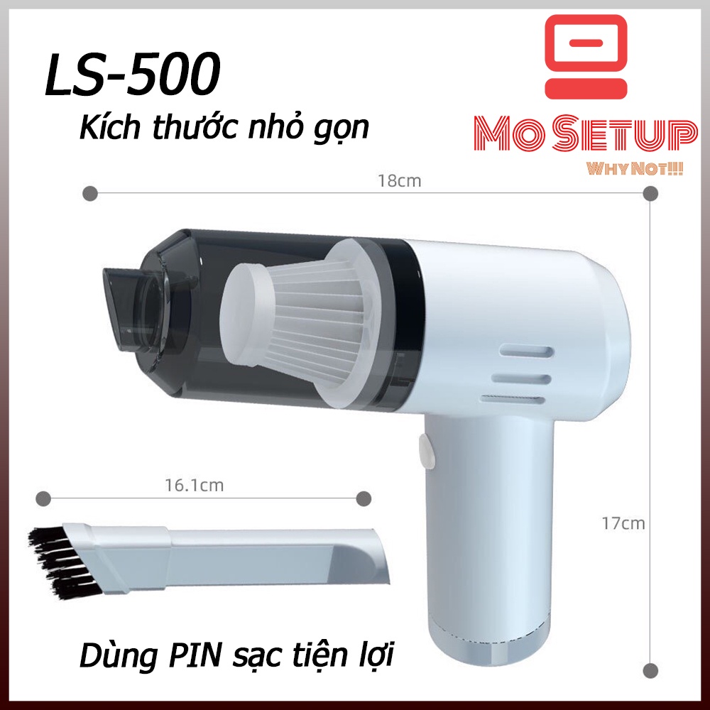 Máy hút bụi cầm tay mini không dây đa năng lực siêu mạnh sử dụng hút bụi ô tô, vệ sinh máy tính bàn làm việc