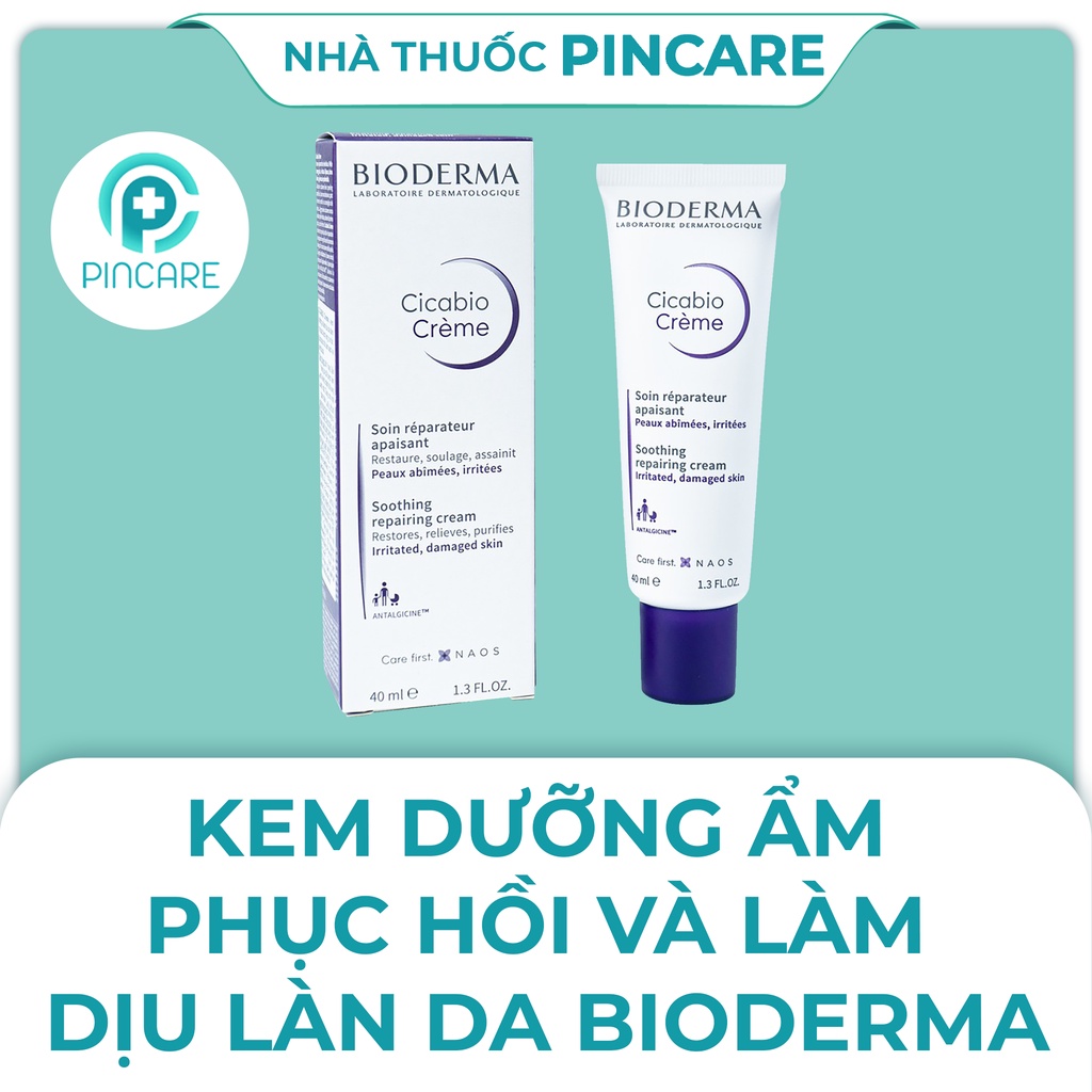 Kem dưỡng phục hồi da Bioderma tím Cicabio Cream 40ml - Hàng chính hãng - Nhà thuốc PinCare