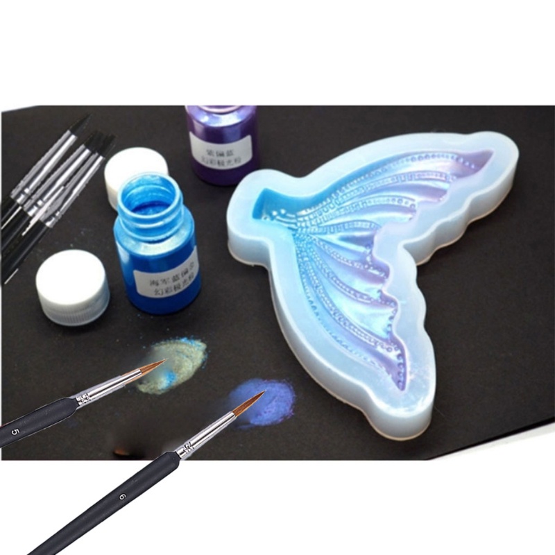 Set 10 Cọ Vẽ Tranh Sơn Dầu / Màu Nước / Acrylic Đầu Lông Sói Chuyên Dụng