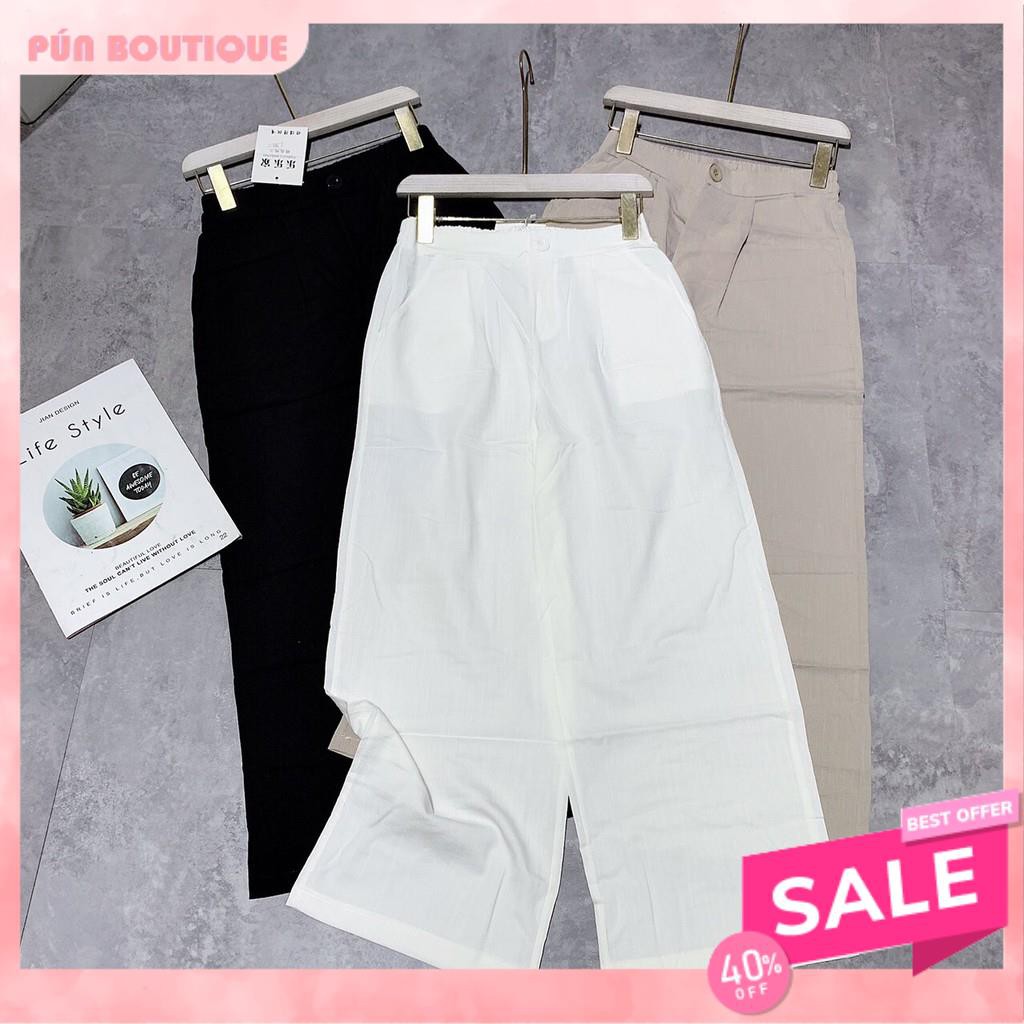 [ẢNH THẬT] QUẦN SUÔNG NỮ 3 MÀU CHẤT ĐŨI SỚ MỀM MẠI MẶC SIÊU HACK DÁNG - QUẦN ỐNG RỘNG NỮ KHÔNG NHĂN KHÔNG XÙ | BigBuy360 - bigbuy360.vn