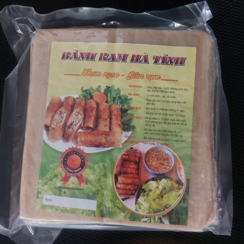Bánh Ram Hà Tĩnh. Bánh Cuốn Nem. Nem Rán.  Đặc biệt giòn ngon, loại 1. tập 90 đến 100 lá đã hút chân không | BigBuy360 - bigbuy360.vn