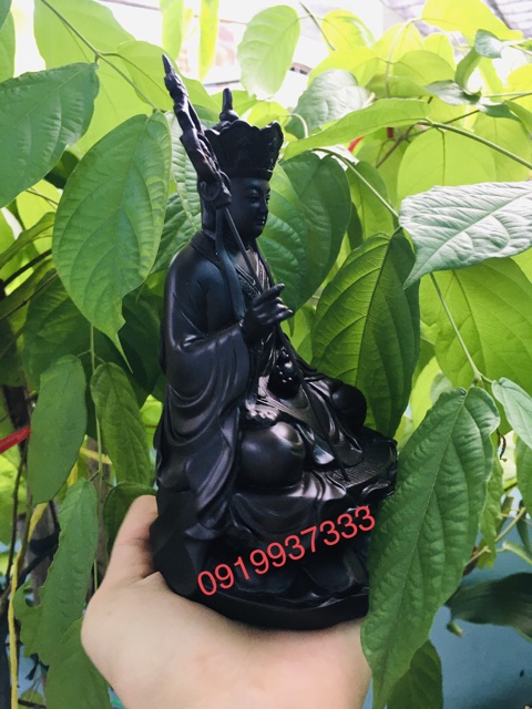 Tượng ngài địa tạng vương bồ tát nâu cao 16 cm