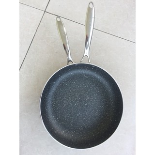 Chảo Elmich vân đá tự nhiên chống dính đáy từ Opal