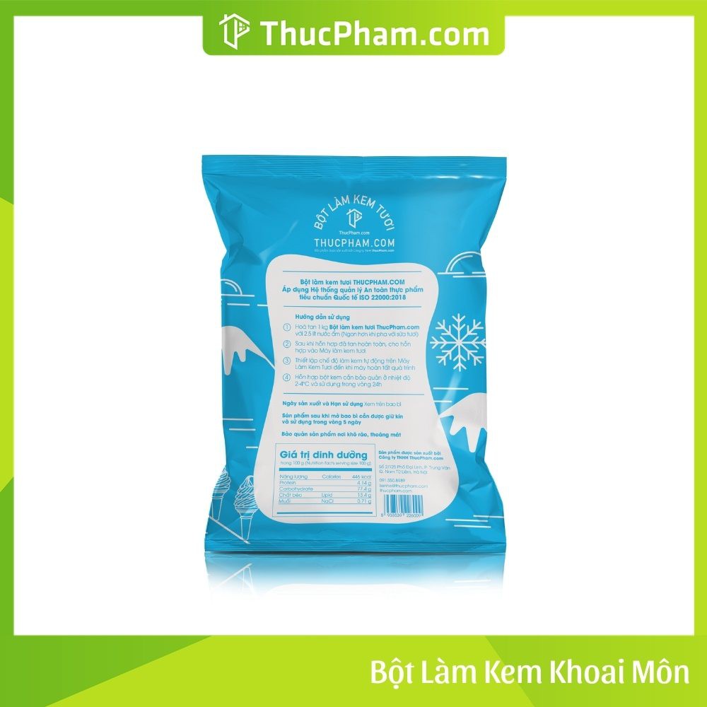 Bột Làm Kem Tươi THUCPHAM.COM Vị Khoai Môn - 1kg - Công Thức Độc Quyền Hương Vị Mới, Không Gắt, Không Hắc