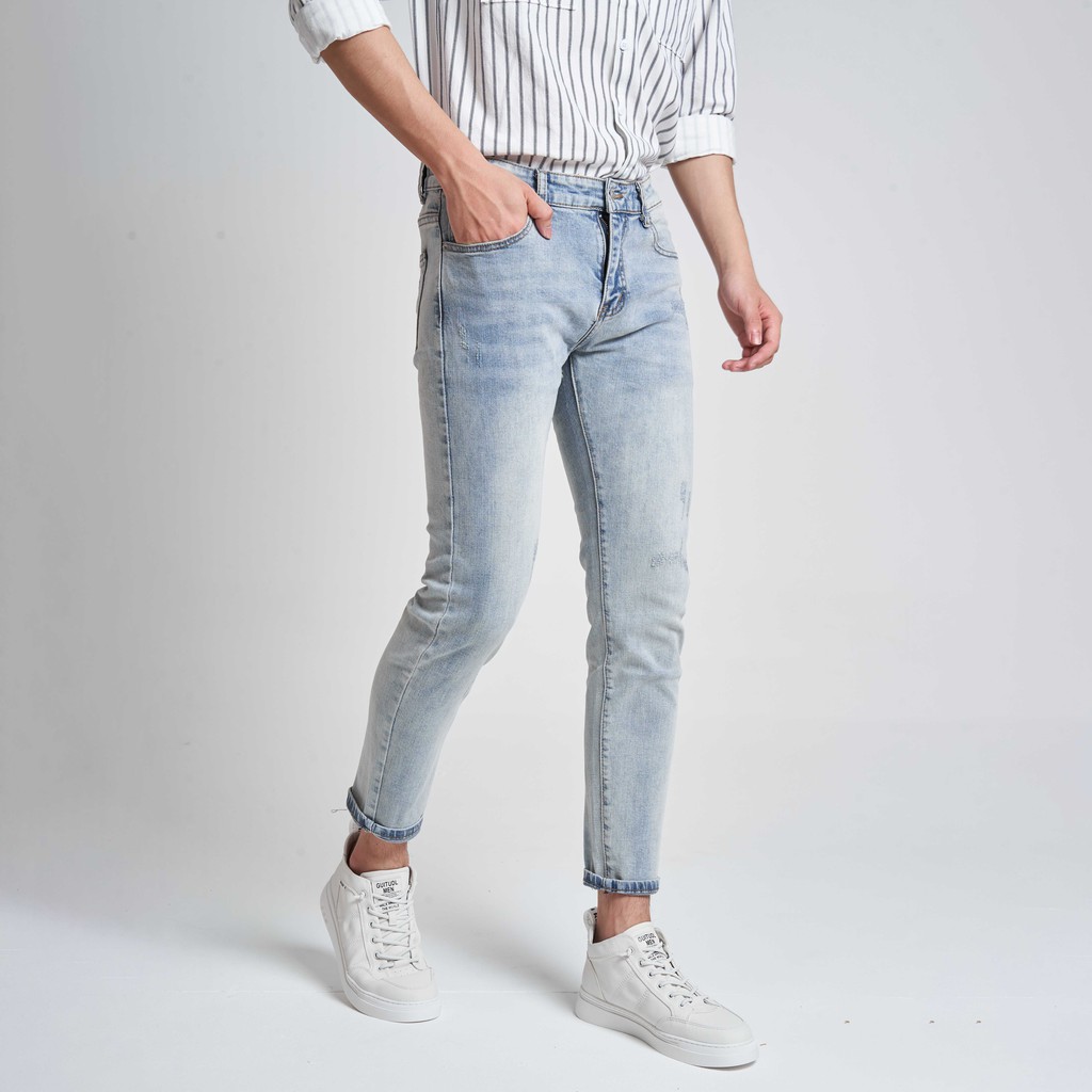 Quần Jean Nam Chất Bò Đẹp Local Brand KRIK Dáng Slimfit Hàn Quốc Basic QJ1012 | BigBuy360 - bigbuy360.vn