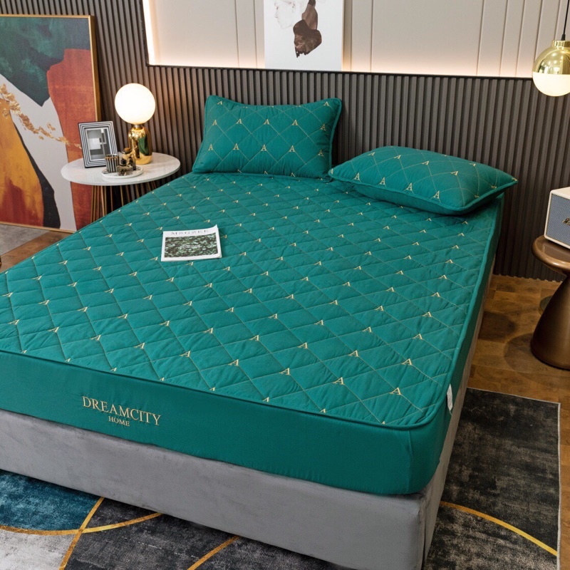 SÉT GA GỐI BỌC NỆM COTTONG HỮU CƠ PHIÊN BẢN DREAMCITY(tặng kèm 2 vỏ gối)