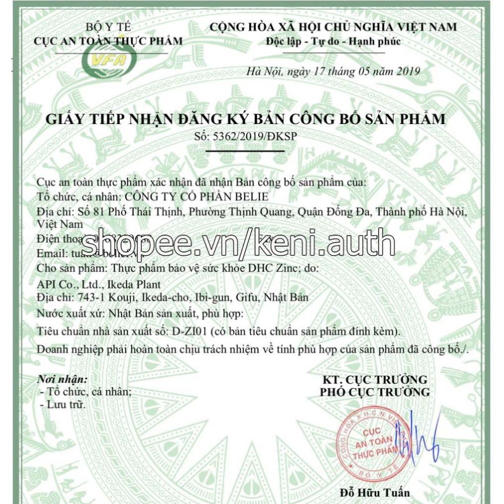 Viên uống DHC kẽm hỗ trợ da mụn Nhật Bản | BigBuy360 - bigbuy360.vn
